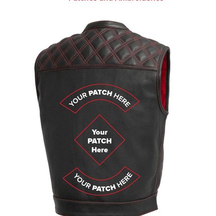 Upside Perforated Men's Club Style Leather Vest