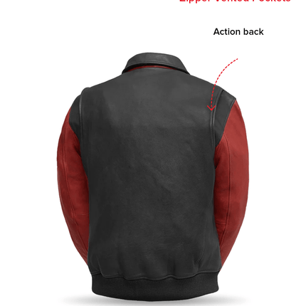 Moto Bomber Two Tone Men's Leather Jacket