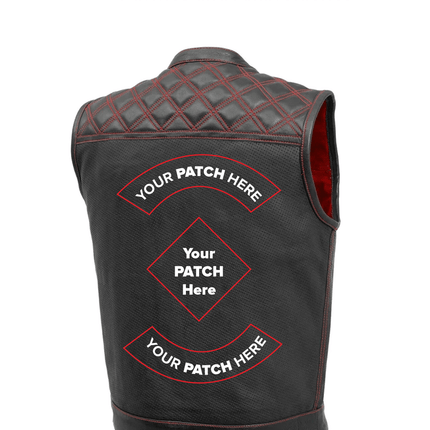 Downside Perforated Men's Motorcycle Leather Vest