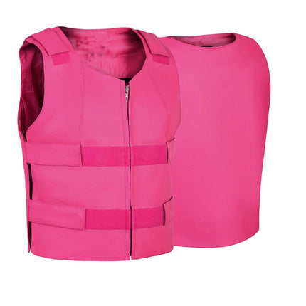 Women's SWAT Style Pink Leather Biker Vest