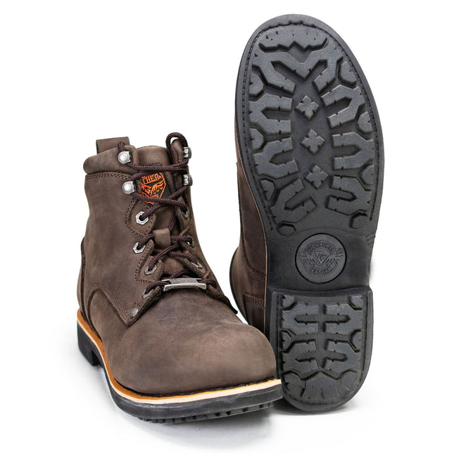 ML Men's Dark Brown 6-Inch Logger Motorcycle Riding Boots