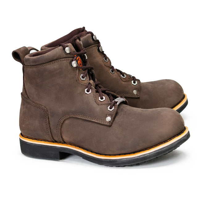 ML Men's Dark Brown 6-Inch Logger Motorcycle Riding Boots