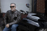 Men's Brown Distressed Leather Motorcycle Rider Jacket
