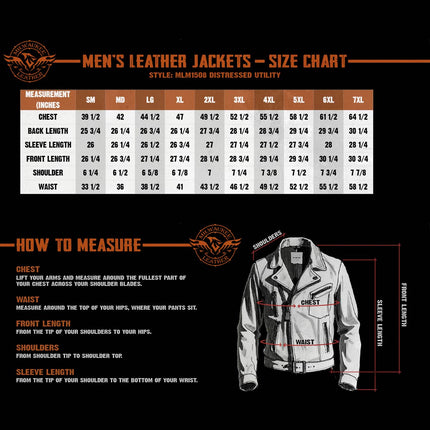 Men's Brown Distressed Leather Motorcycle Rider Jacket