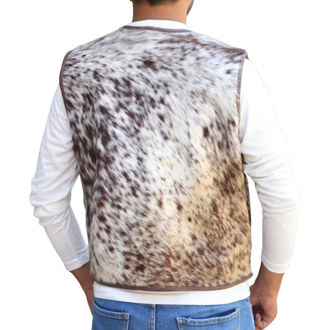 Men's Hair On Cowhide Vest