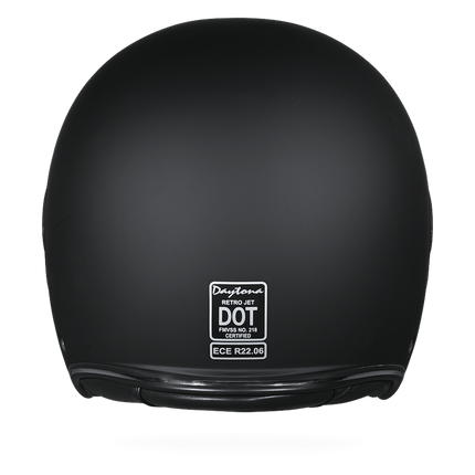 D.O.T. & ECE Daytona Retro Jet- Dull Black