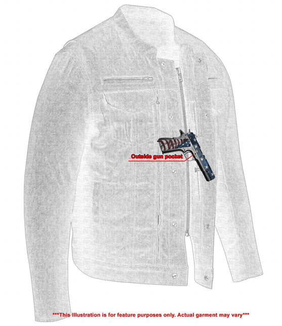 DM Mens Rough Rub-Off Denim Jacket
