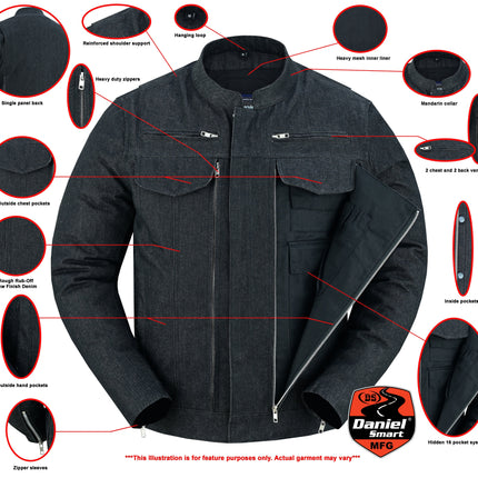 DM Mens Rough Rub-Off Denim Jacket