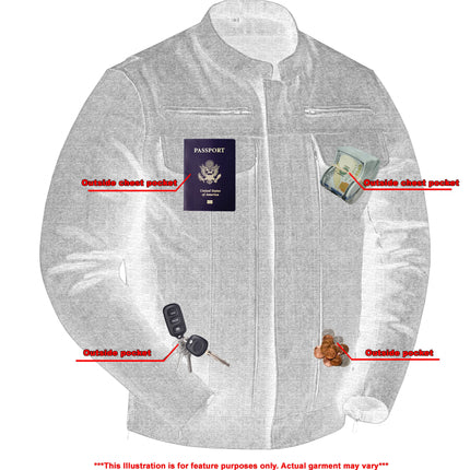 DM Mens Rough Rub-Off Denim Jacket