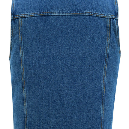 DM Men's Snap Front Blue Denim Motorcycle Vest