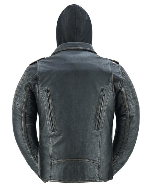 Women's Lightweight Drum Dyed Distressed Naked Lambskin M/C Jac