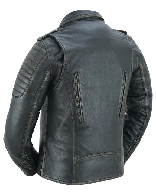 Women's Lightweight Drum Dyed Distressed Naked Lambskin M/C Jac