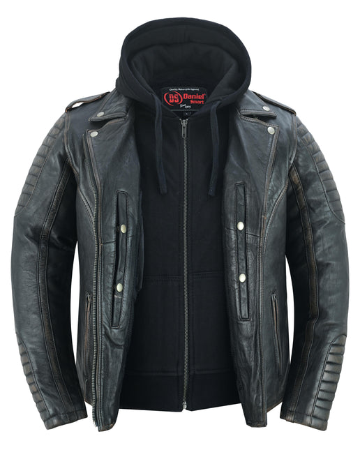 Women's Lightweight Drum Dyed Distressed Naked Lambskin M/C Jac