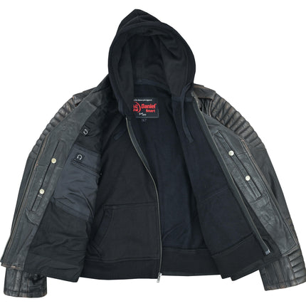 Women's Lightweight Drum Dyed Distressed Naked Lambskin M/C Jac