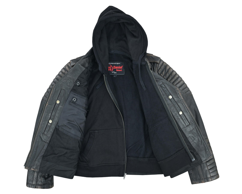 Women's Lightweight Drum Dyed Distressed Naked Lambskin M/C Jac