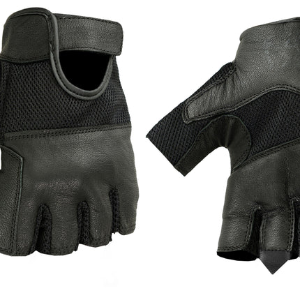 Leather/ Mesh Fingerless Glove