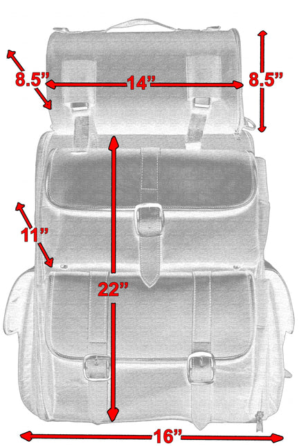 DS Updated Touring Sissy Bar Bag