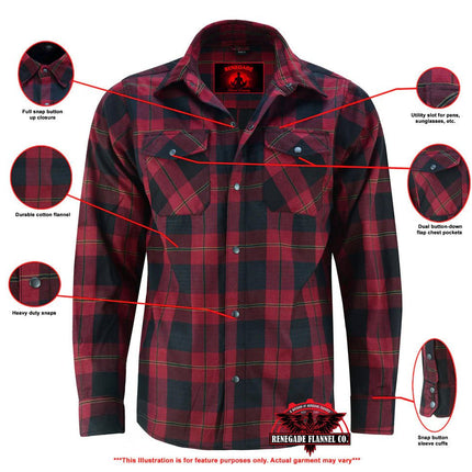 DS Flannel Shirt - Red and Black