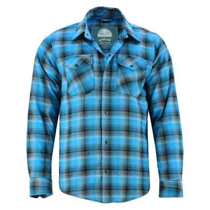 DS Flannel Shirt - Blue and Black Shaded