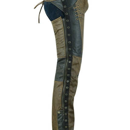 Women's Stylish Lightweight Hip Set Chaps- Two Tone