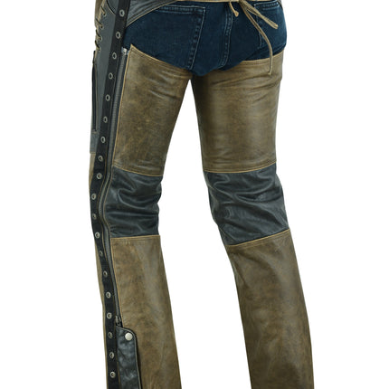 Women's Stylish Lightweight Hip Set Chaps- Two Tone