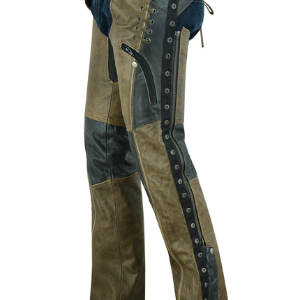 Women's Stylish Lightweight Hip Set Chaps- Two Tone