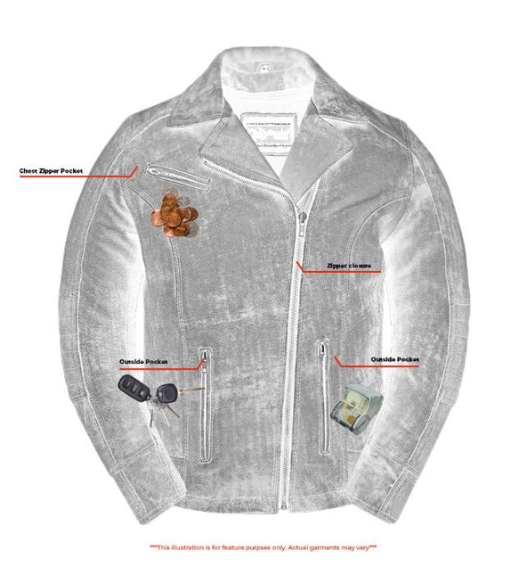 Women's Updated Stylish Antique Brown M/C Jacket