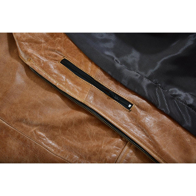 Women's Brown Zippered Vest with Lacing Details