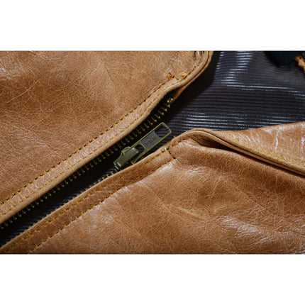 Women's Brown Zippered Vest with Lacing Details