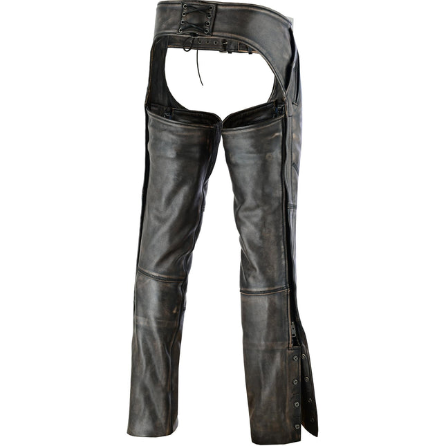Unisex Four Pockets Insulated Chaps with Stretchable Inner Thigh