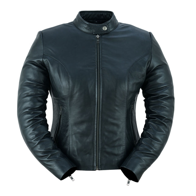 Women's Stylish Biker Style Lightweight Leather Jacket