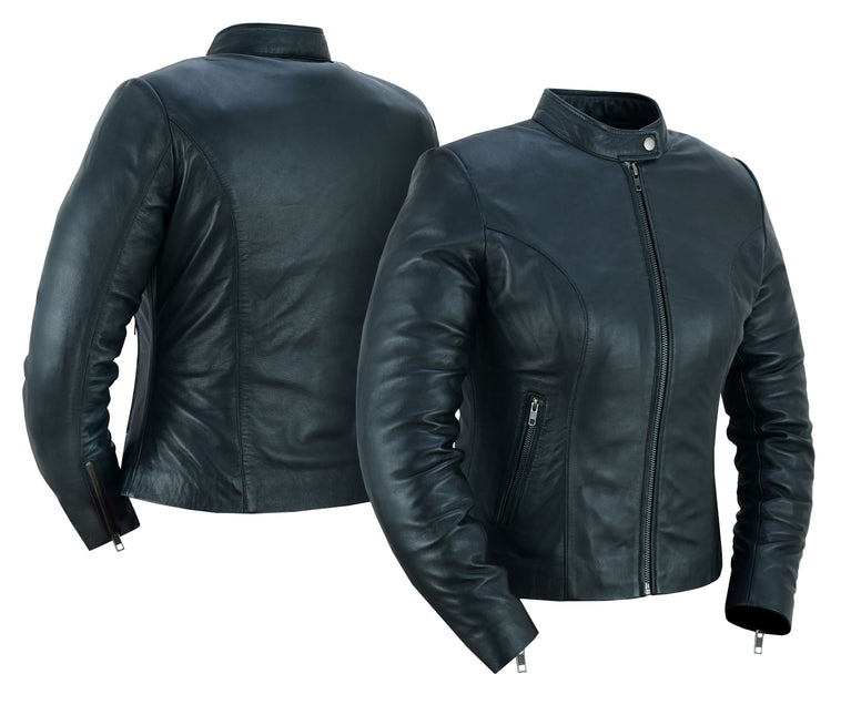 Women's Stylish Biker Style Lightweight Leather Jacket