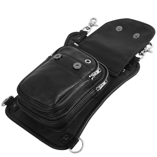 Black Thigh Leg Purse w/ Waist Belt