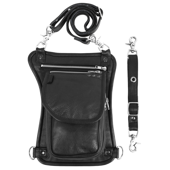 Black Thigh Leg Purse w/ Waist Belt