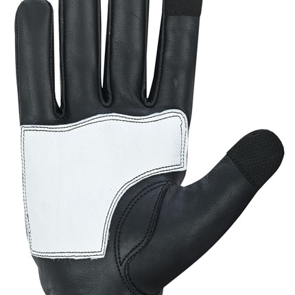 SkullTrail Men's leather  gloves Black & White