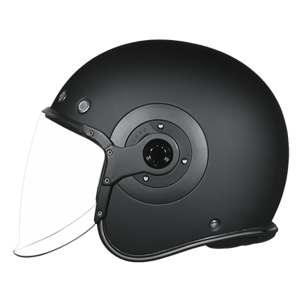 D.O.T. & ECE Daytona Retro Jet- Dull Black