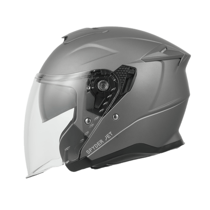D.O.T. & ECE Daytona Spyder Jet- Gun Metal Grey Dull Metallic