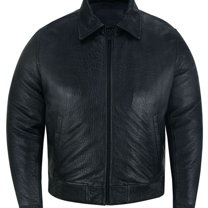 Traveler Men's Fashion Black Leather Jacket