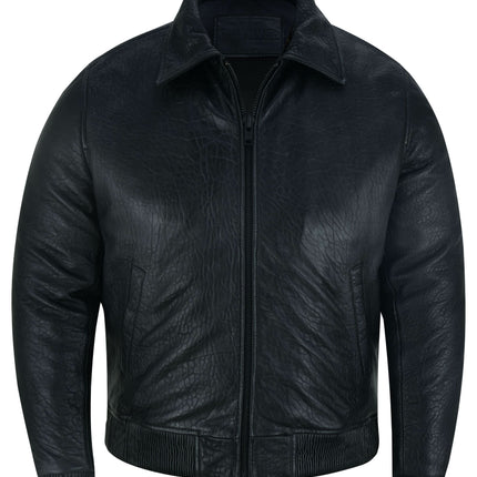 Traveler Men's Fashion Black Leather Jacket