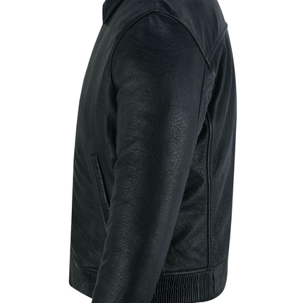 Traveler Men's Fashion Black Leather Jacket