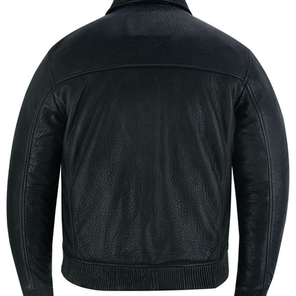 Traveler Men's Fashion Black Leather Jacket