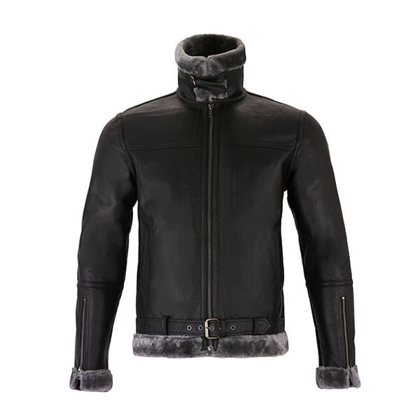 Genuine Sheepskin Leather RAF Flight Aviator B3 Bomber Jacket With Fur MARA Leather
