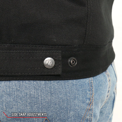 Hot Leathers Mens Denim and Flannel Conceal Carry Vest