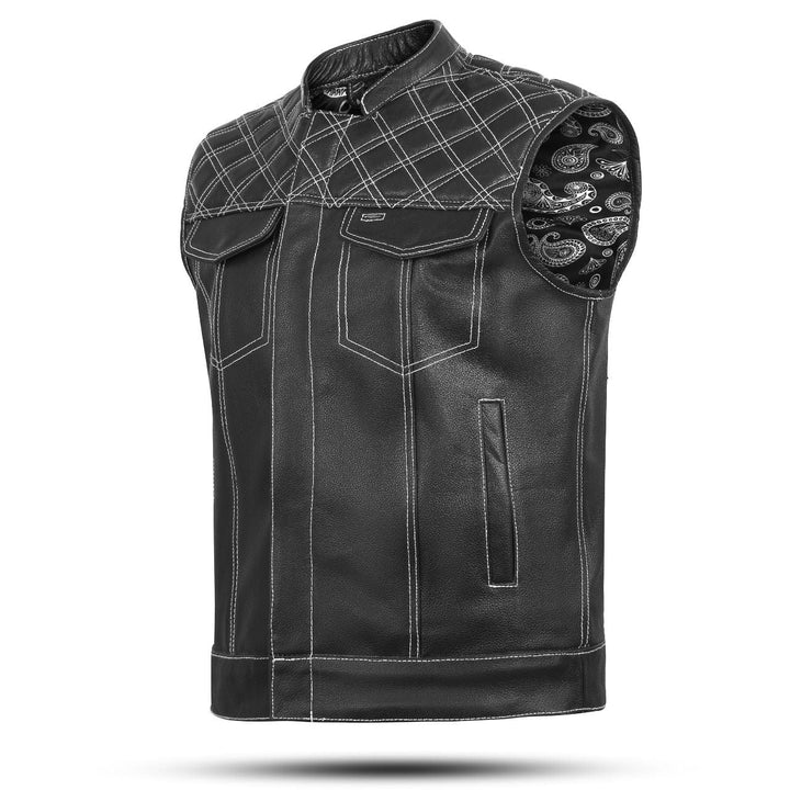 2023 New Styles Leather Motorcycle Vest For Men