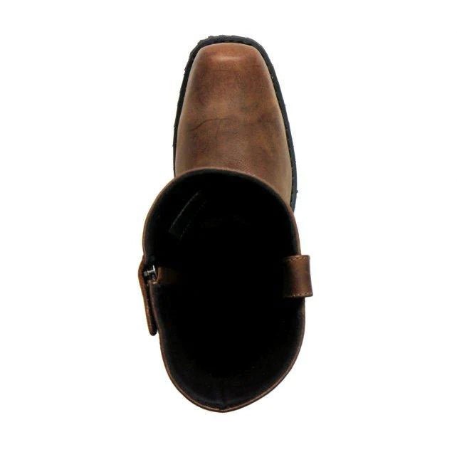 Hot Leathers Men's Rust Brown 11-Inch Biker Harness Boots