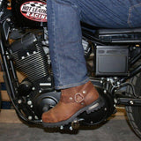 Hot Leathers Men's Rust Brown 11-Inch Biker Harness Boots