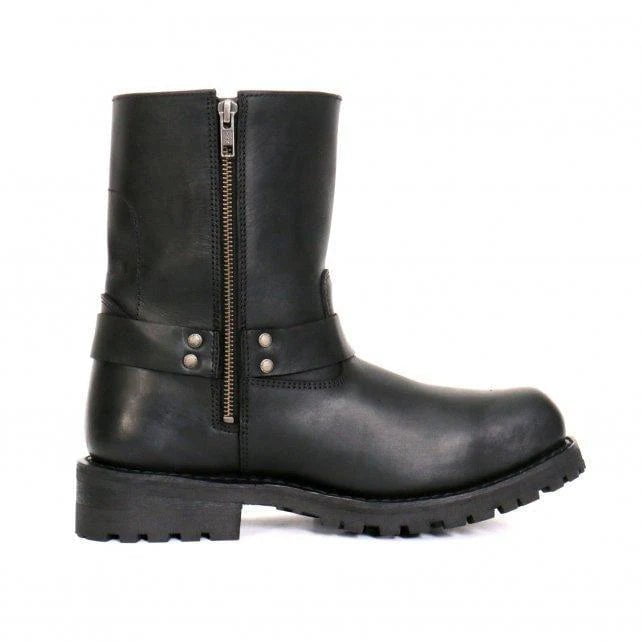 Hot Leathers Men's 8" Black Short Harness Biker Boots