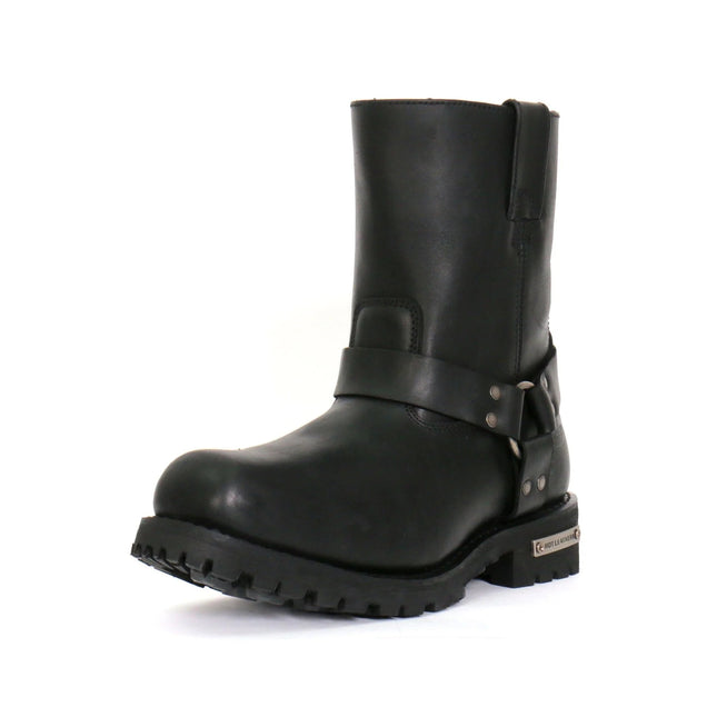 Hot Leathers Men's 8" Black Short Harness Biker Boots