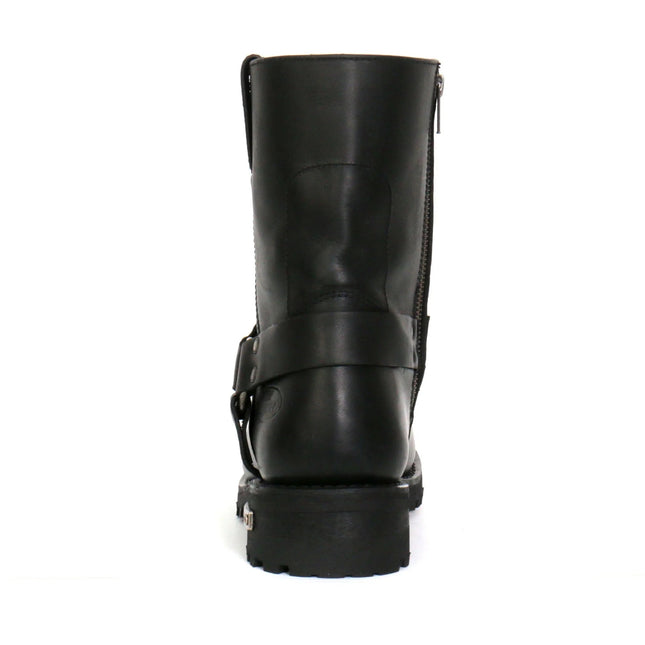 Hot Leathers Men's 8" Black Short Harness Biker Boots