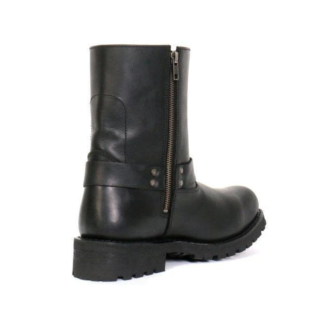 Hot Leathers Men's 8" Black Short Harness Biker Boots